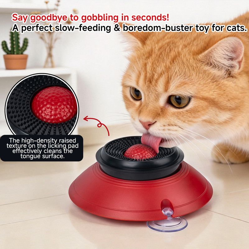 Slow Feeder Lick Bowl, Universal for Cats and Dogs, a Fun and Stimulating Feeding Tool - Blue