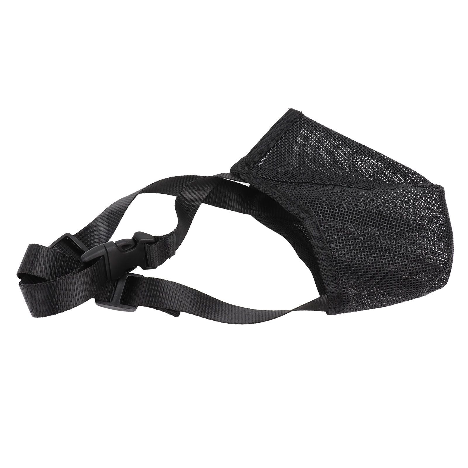 Dog Muzzle Soft Mesh Poisoned Bait Protection Pet Mouth Cover with Adjustable Straps for Small Medium Large Dogs 13x16cm / 5.1x6.3in