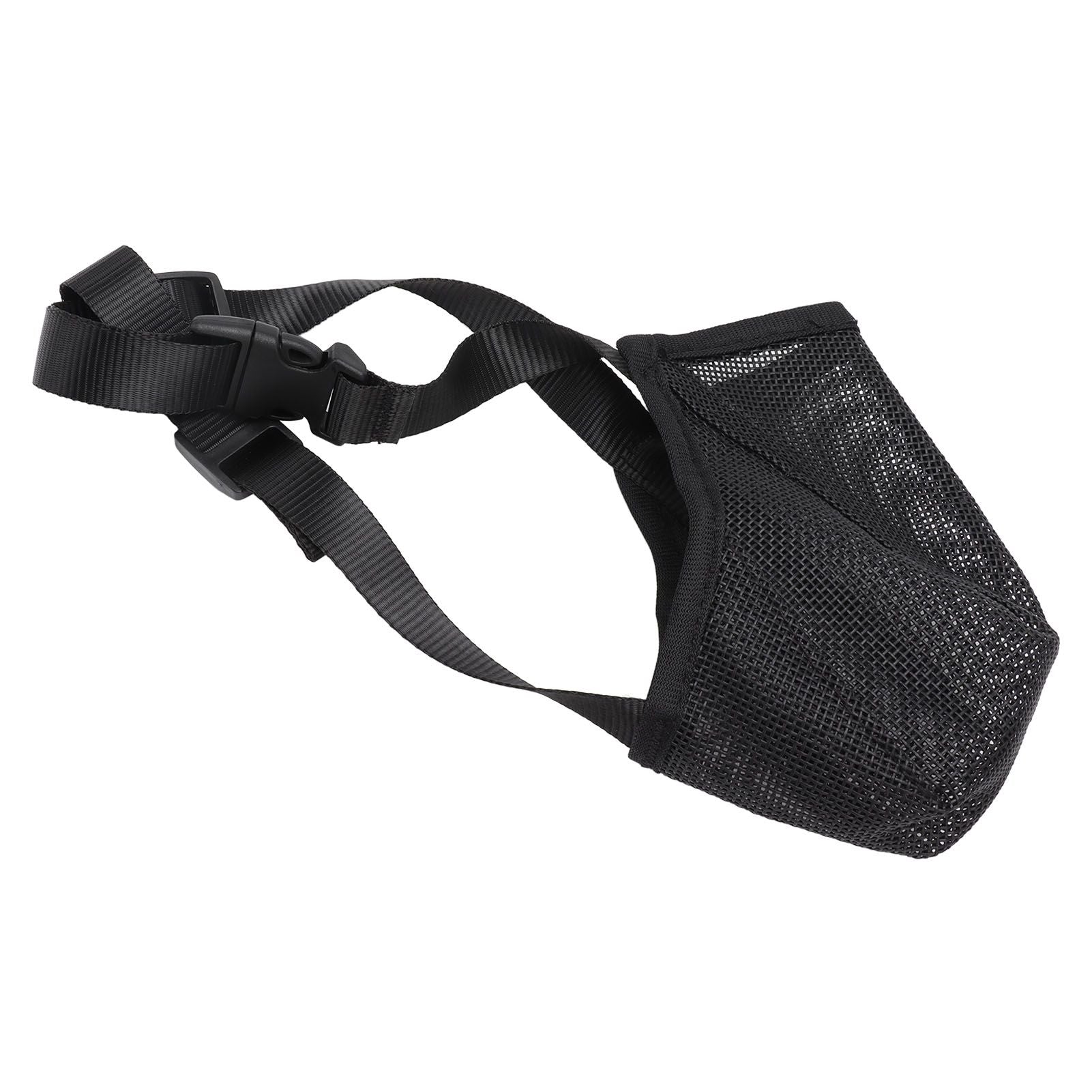 Dog Muzzle Soft Mesh Poisoned Bait Protection Pet Mouth Cover with Adjustable Straps for Small Medium Large Dogs 16.5x19cm / 6.5x7.5in