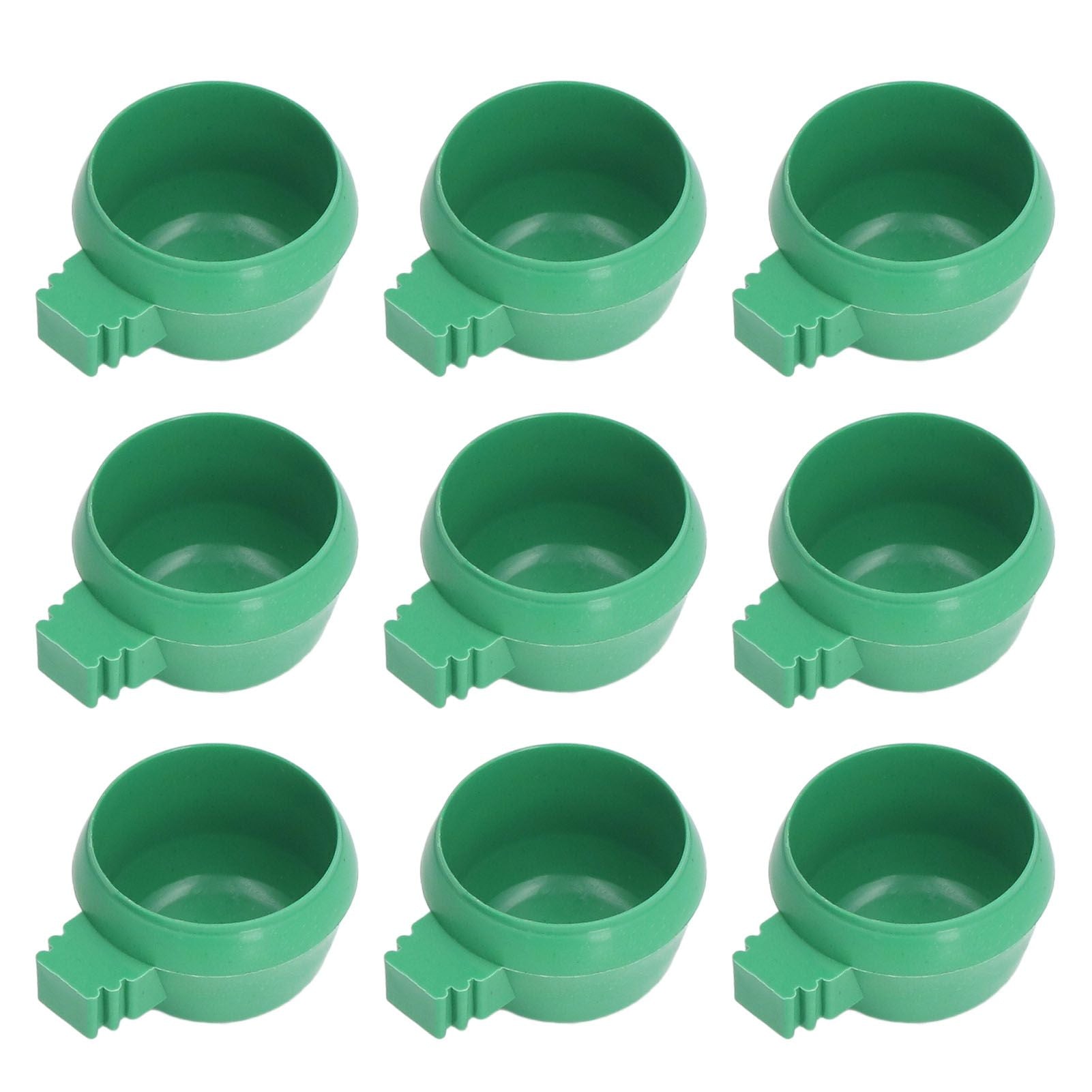 25Pcs Mini Bird Parrots Food Water Bowl Inlay Installation Round Green Parrots Small Food Water Bowl for Farms Home S