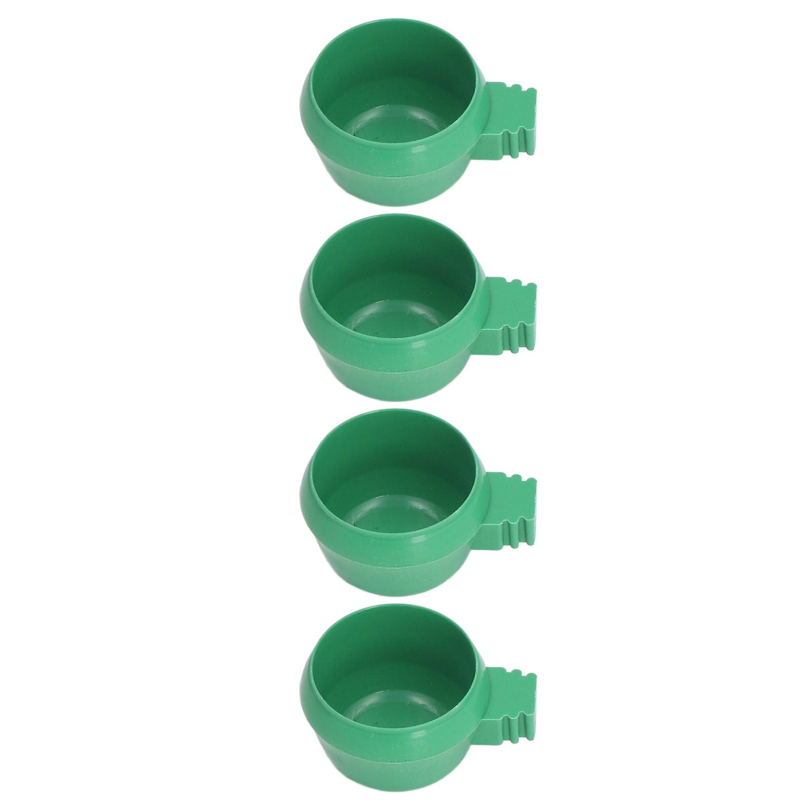 25Pcs Mini Bird Parrots Food Water Bowl Inlay Installation Round Green Parrots Small Food Water Bowl for Farms Home S