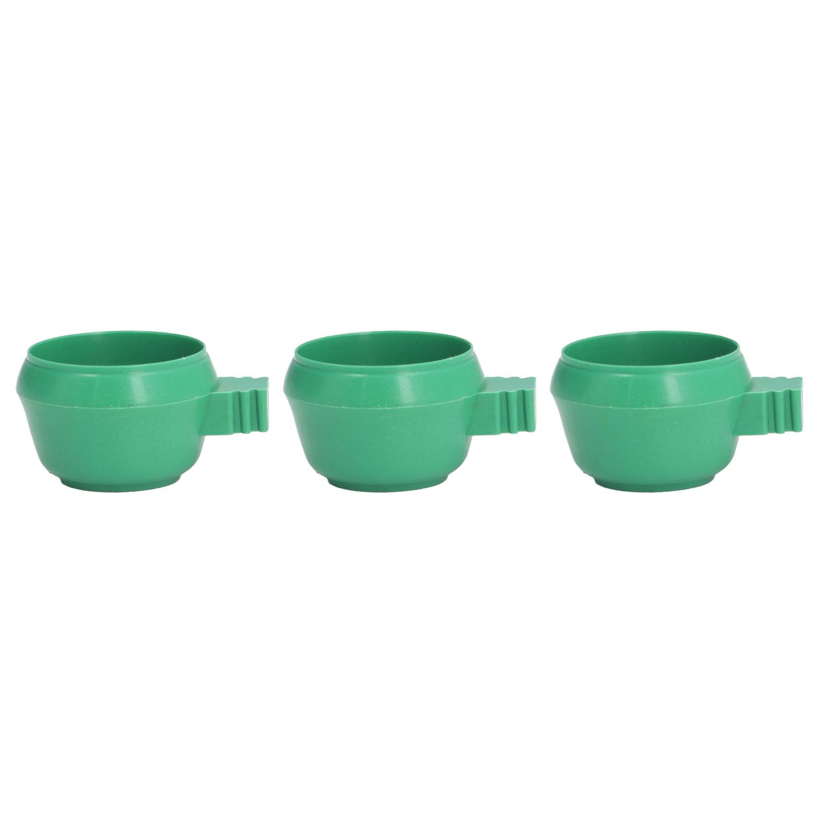 25Pcs Mini Bird Parrots Food Water Bowl Inlay Installation Round Green Parrots Small Food Water Bowl for Farms Home S