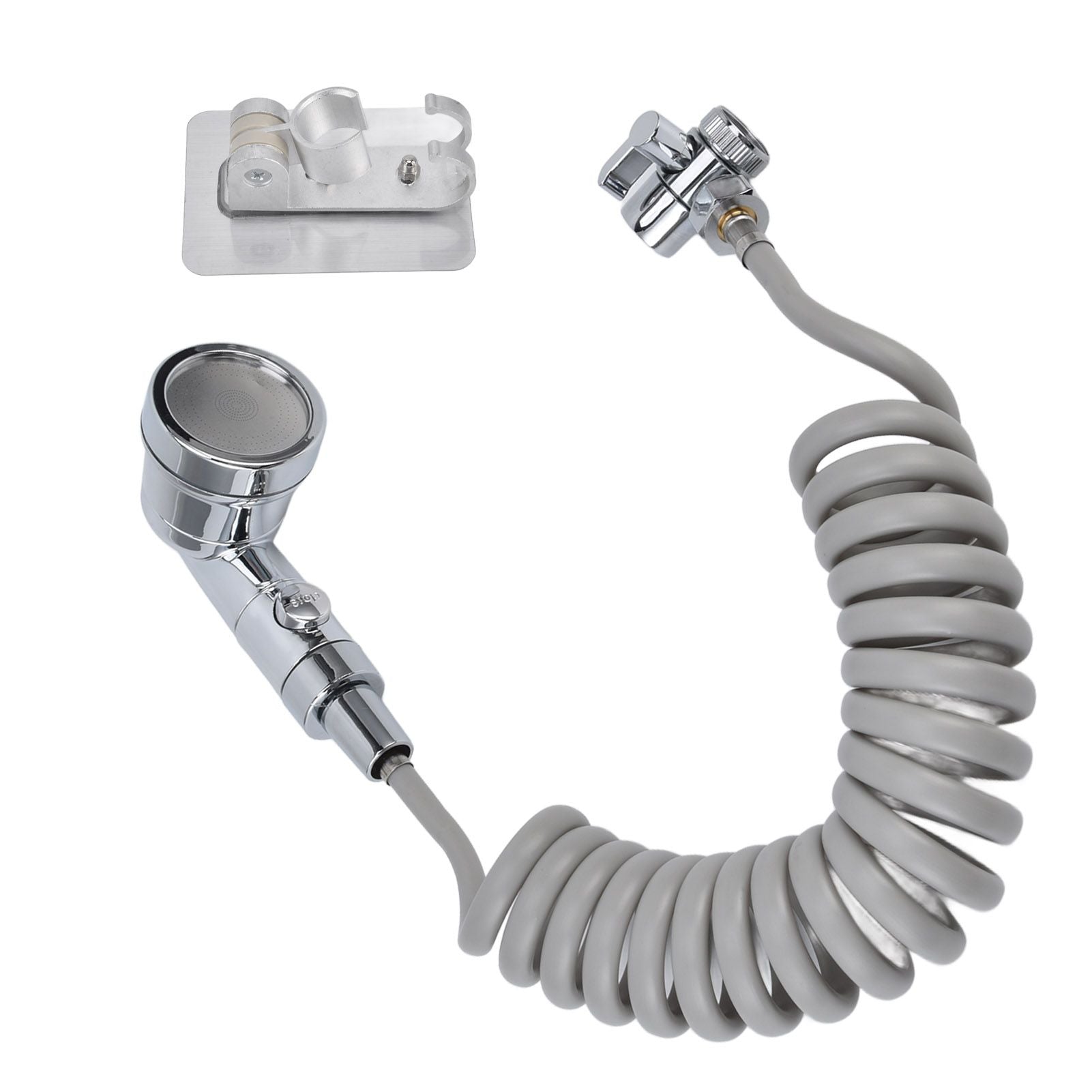 Sink Shower Sprayer Stretchy Hose Adjustable Mode Faucet Sprayer Attachment for Shampooing Pet Bathing