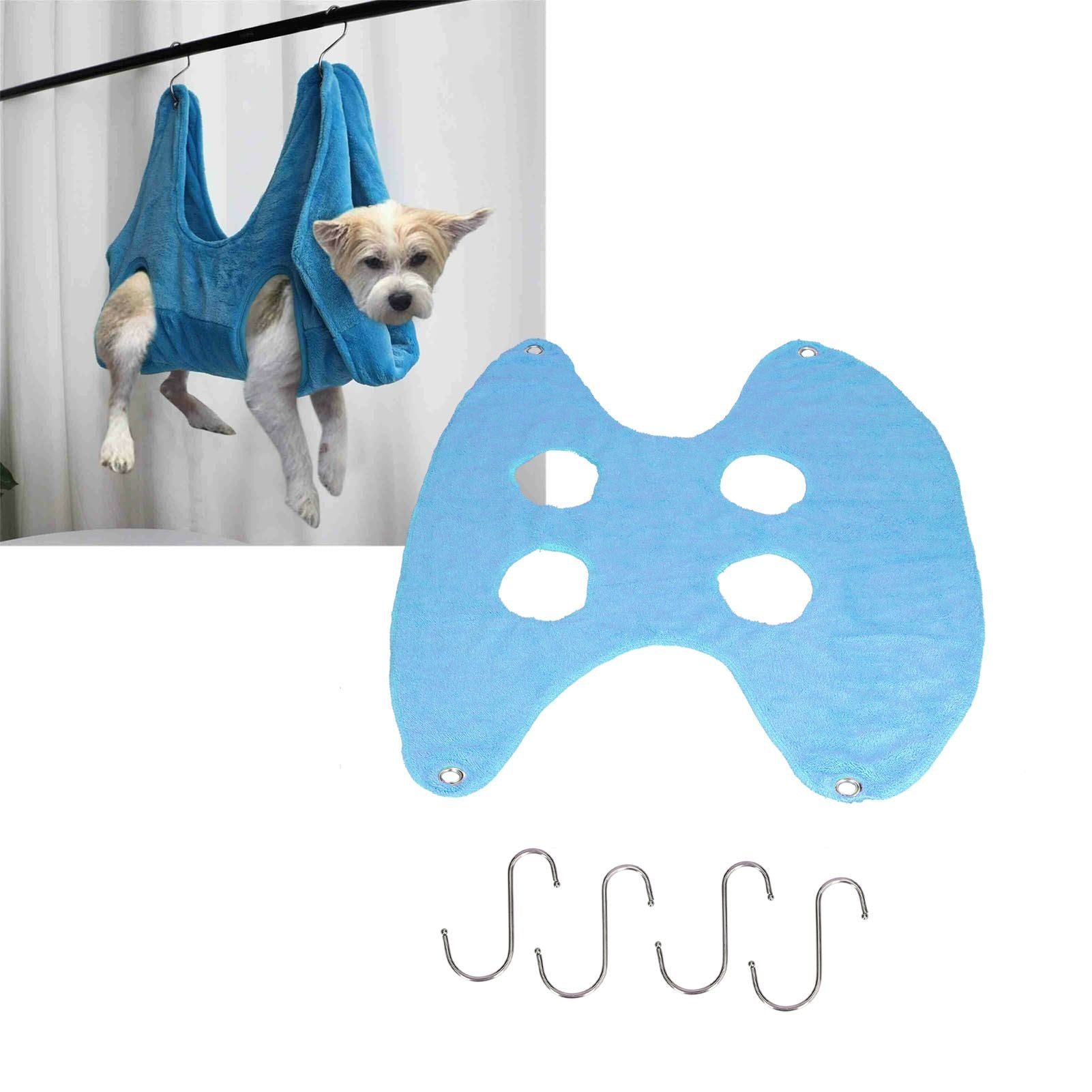 Pet Grooming Sling Dog Grooming Sling Hammock Helper for Bathing Washing Nail ClippingS Blue