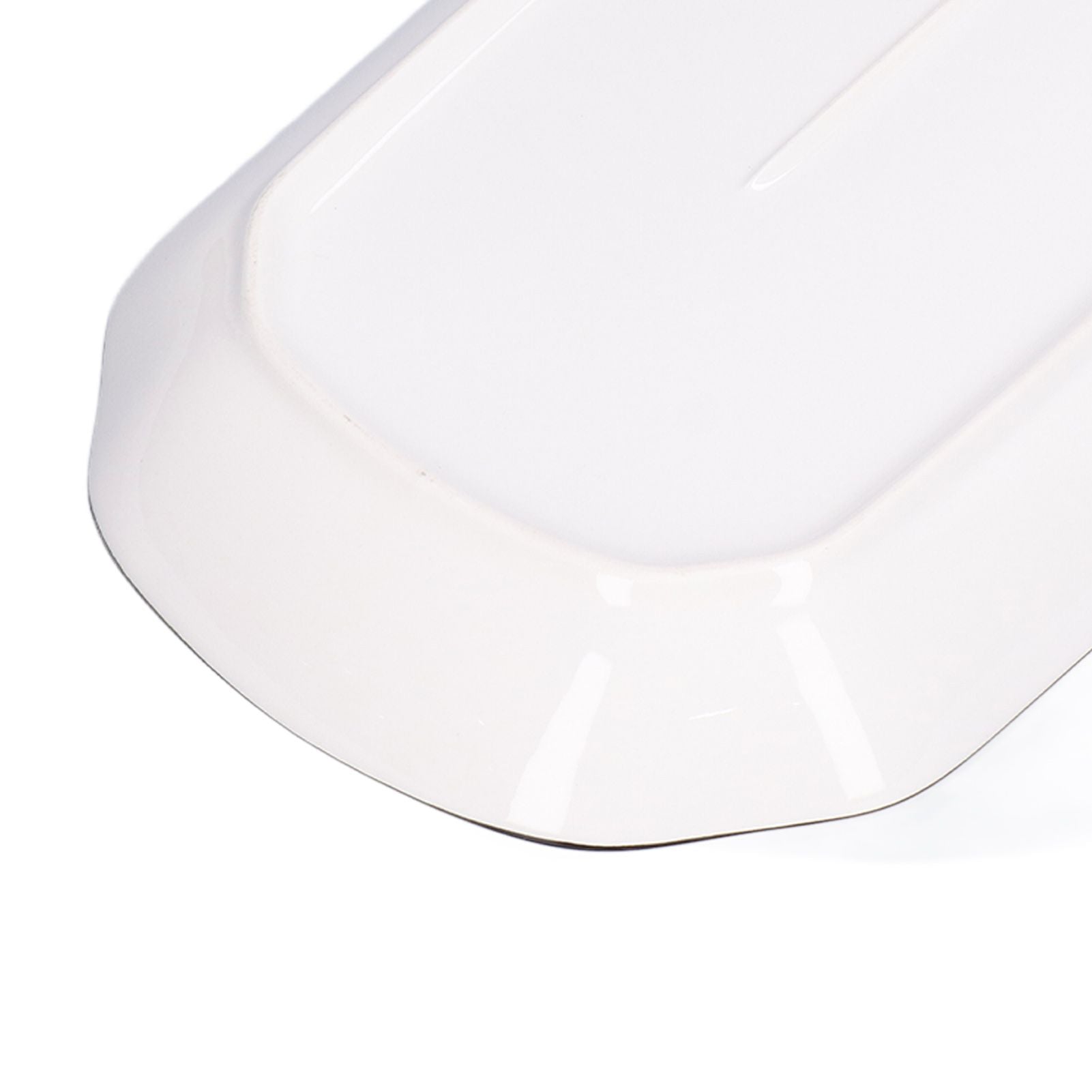 12in Dinner Plate Dish 550ml White Ceramic Noodle Soup Fish Plate Kitchen Tableware for Restaurant
