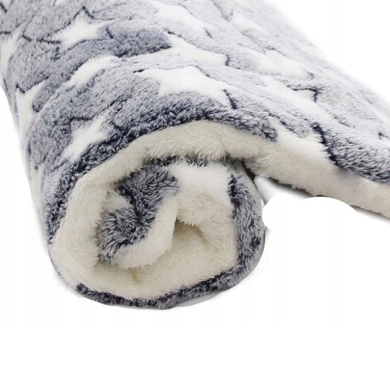 L Size Puppy Dog Cat Cushion Mattress Blanket Bed Soft Warm Pad Winter Kennel House - Blue Brownstar