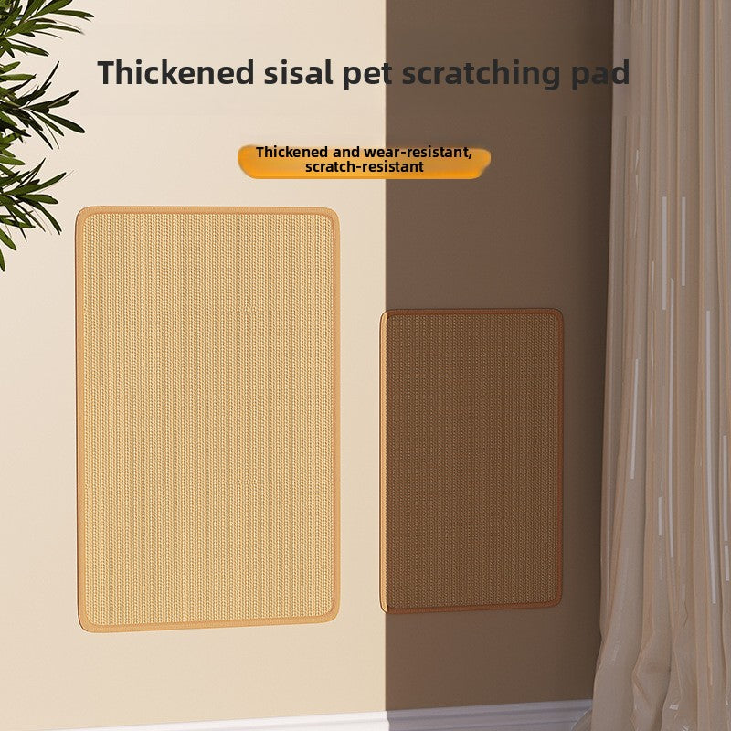 3-PCS Self-Adhesive Sisal Cat Scratching Mat Vertical Wall Mounted Scratcher Board for Furniture Protection(25cm*50cm)