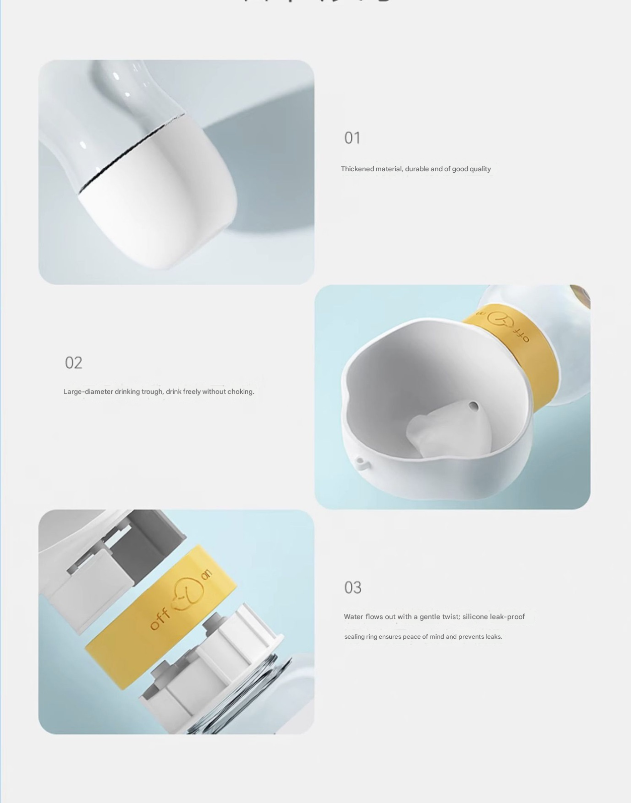 Yellow 650ml Portable Dog Water Bottle  - Leak-Proof Pet Travel Water Dispenser, Cloud-Shaped Drinking Bowl, Twist-to-Dispense Design, BPA-Free HIPS/PET Material for Walking Hiking Travel