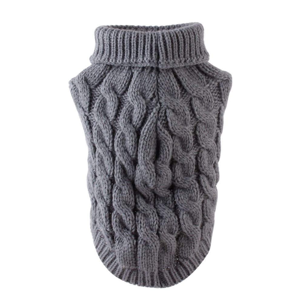 Black XL size Cosy Cable Knit Dog Jumper -  Warm Winter Pet Clothing, Soft High Neck Design, Small to Medium Dogs, Easy Wear Pullover Style, Ideal for Chilly Evenings and Outdoor Walks