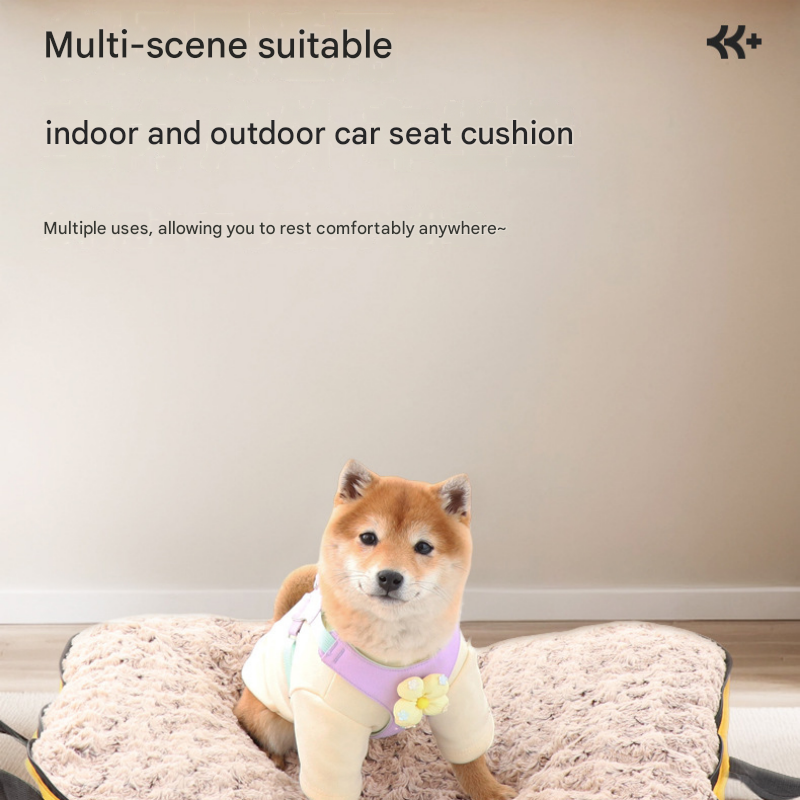 Green M size Portable Foldable Pet Bed Mat – Waterproof Travel Dog Bed and Cat Cushion with Carry Handles, Removable Washable Cover, Plush Comfort Padding for Indoor and Outdoor Use