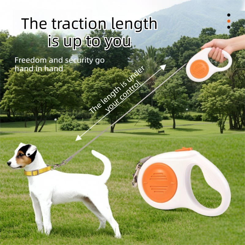 Blue 3M Automatic Retractable Dog Leash –Extendable Pet Lead with One-Button Brake Lock, Tangle-Free 360° Nylon Strap, Durable ABS Housing for Dogs and Puppies