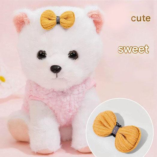 Size XL Bee Fleece Hoodie Jumper for Small Dogs & Cats with 5 Hair Clips - Winter Warm Pet Apparel Australia