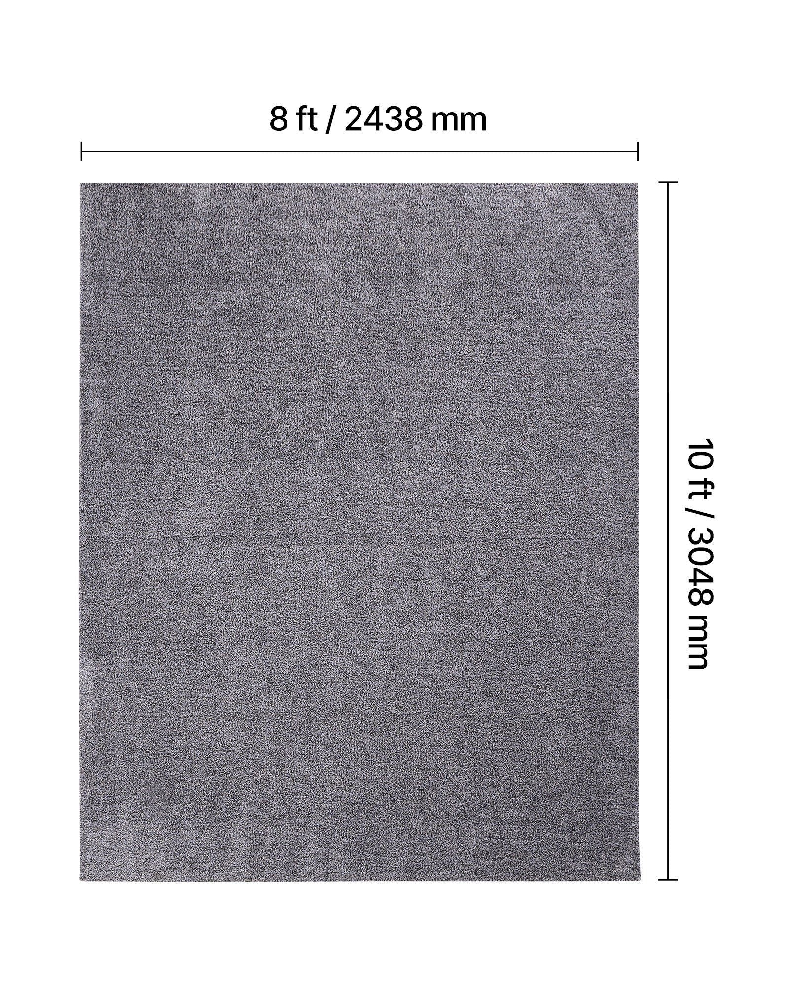 Indoor Plush Area Rugs, 2.44 x 3.05m Plush Carpet, Area Rugs Furry with Long Plushs Pile, Thick & Durable High-Pile Rug for High-Traffic Areas, Non-Shedding & Non-Slip Backing, Blue-Gray