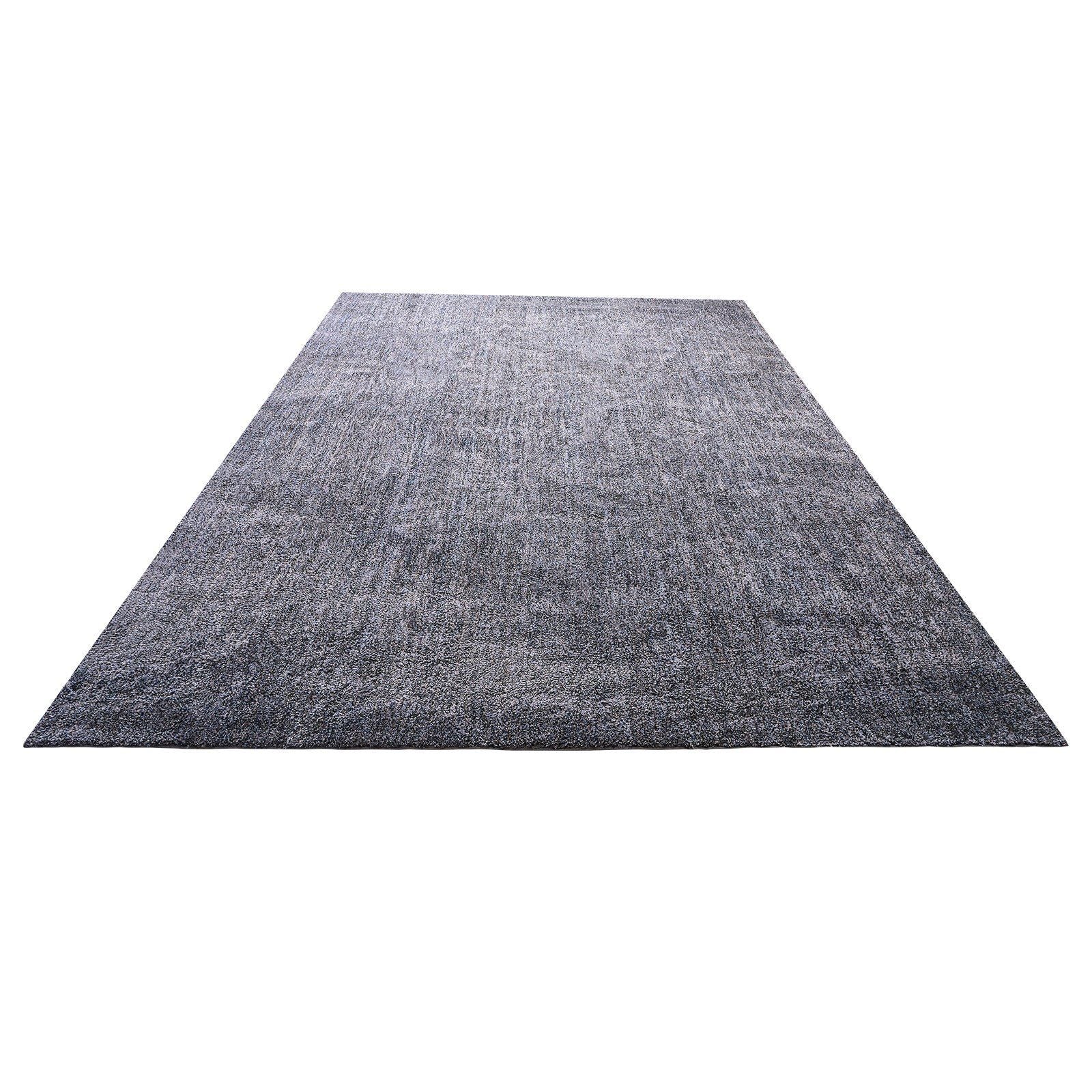Indoor Plush Area Rugs, 2.74 x 3.66 m Plush Carpet, Area Rugs Furry with Long Plushs Pile, Thick & Durable High-Pile Rug for High-Traffic Areas, Non-Shedding & Non-Slip Backing, Blue-Gray