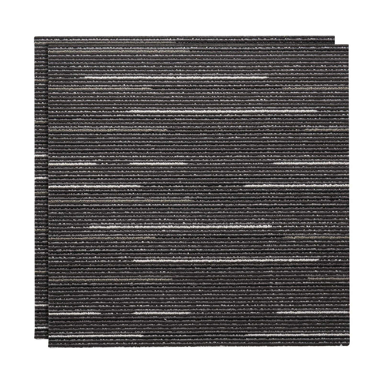 Carpet Tiles Reusable 610x610 mm, 24 PCS Modular Carpet Square Rug, Commercial Floor Soft Padded for Seamless Cover 8.9㎡, Easy DIY Replacement for Living Room Bedroom Office Indoor, Gray