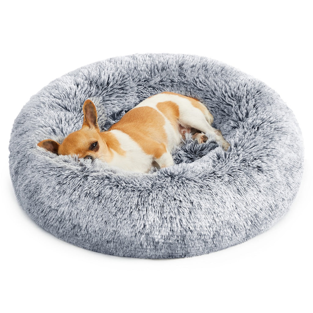 FEANDREA 50cm Dog Bed with Removable Washable Cover Grey Petsby | Pet Essentials