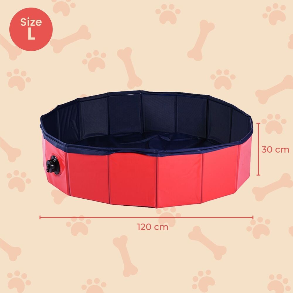 Floofi Pet Pool 120cm*30cm XL Red Circle FI-SB-109-HR