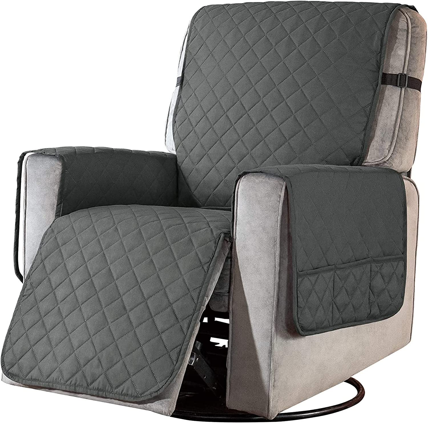 FLOOFI Pet Sofa Cover Recliner Chair S Size with Pocket (Grey) FI-PSC-117-BY