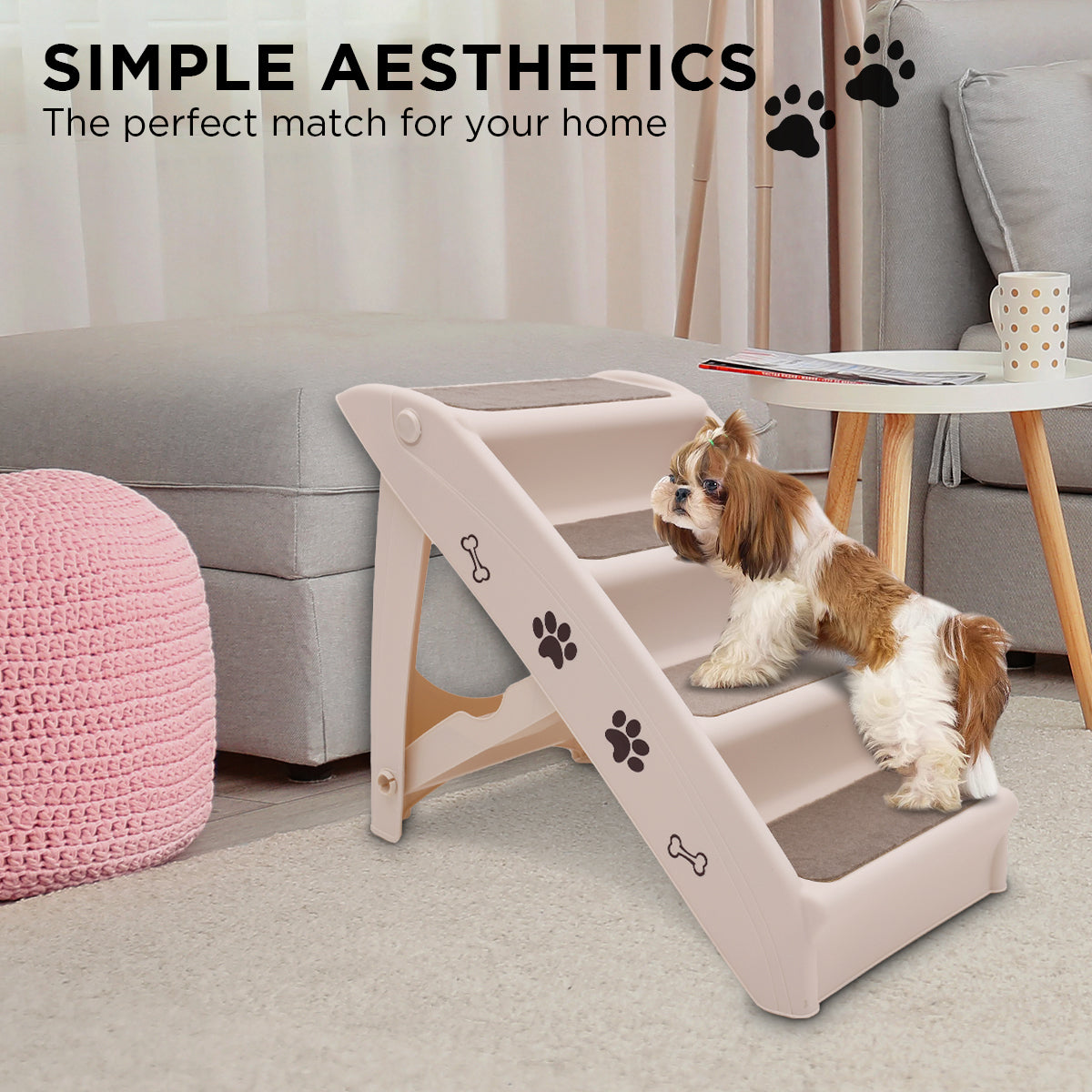 Furtastic 50cm Foldable Step Ladder Stairs Petsby | Pet Essentials