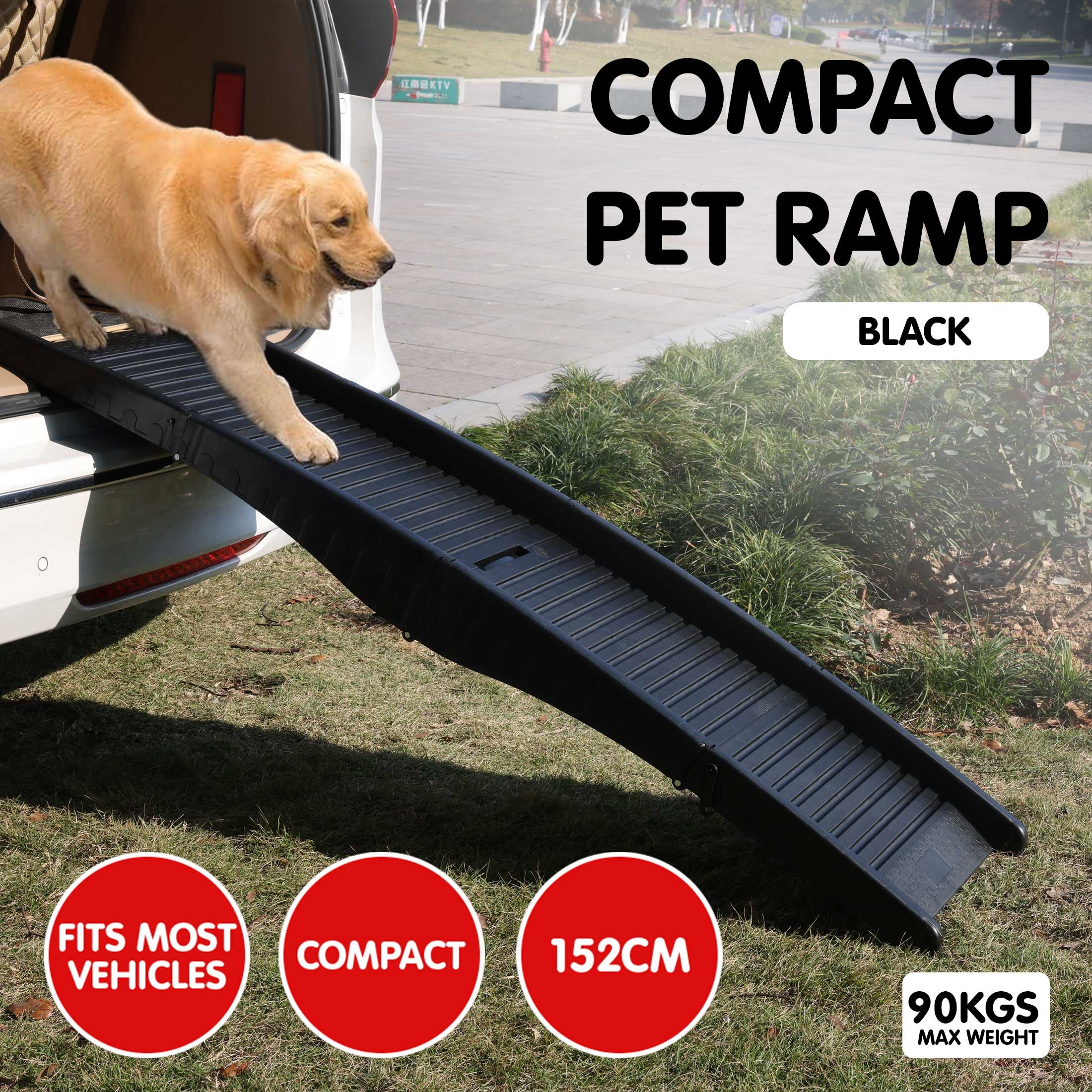 Furtastic 152cm Portable Dog Pet Ramp - Black Petsby | Pet Essentials
