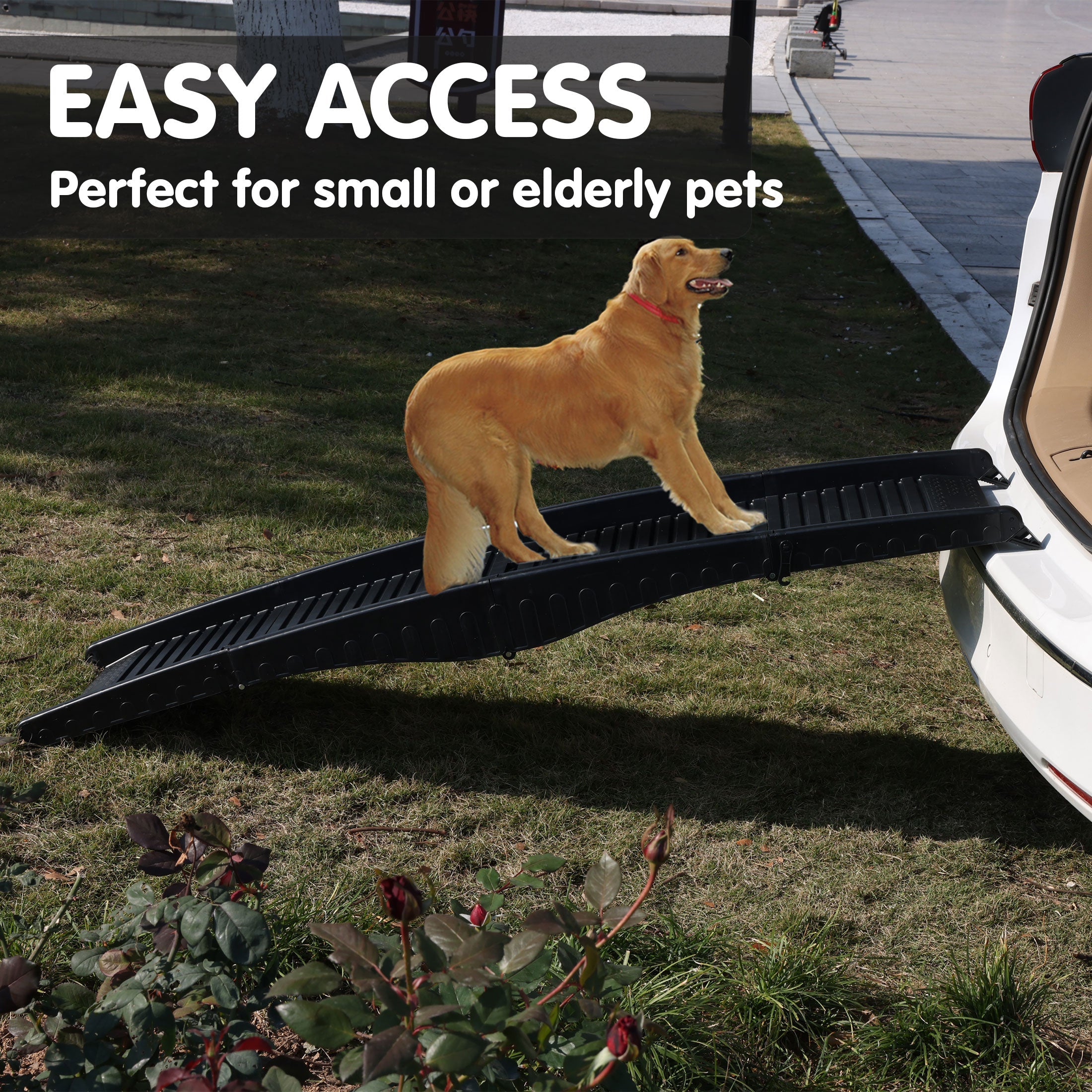 Furtastic 152cm Portable Dog Pet Ramp - Black Petsby | Pet Essentials