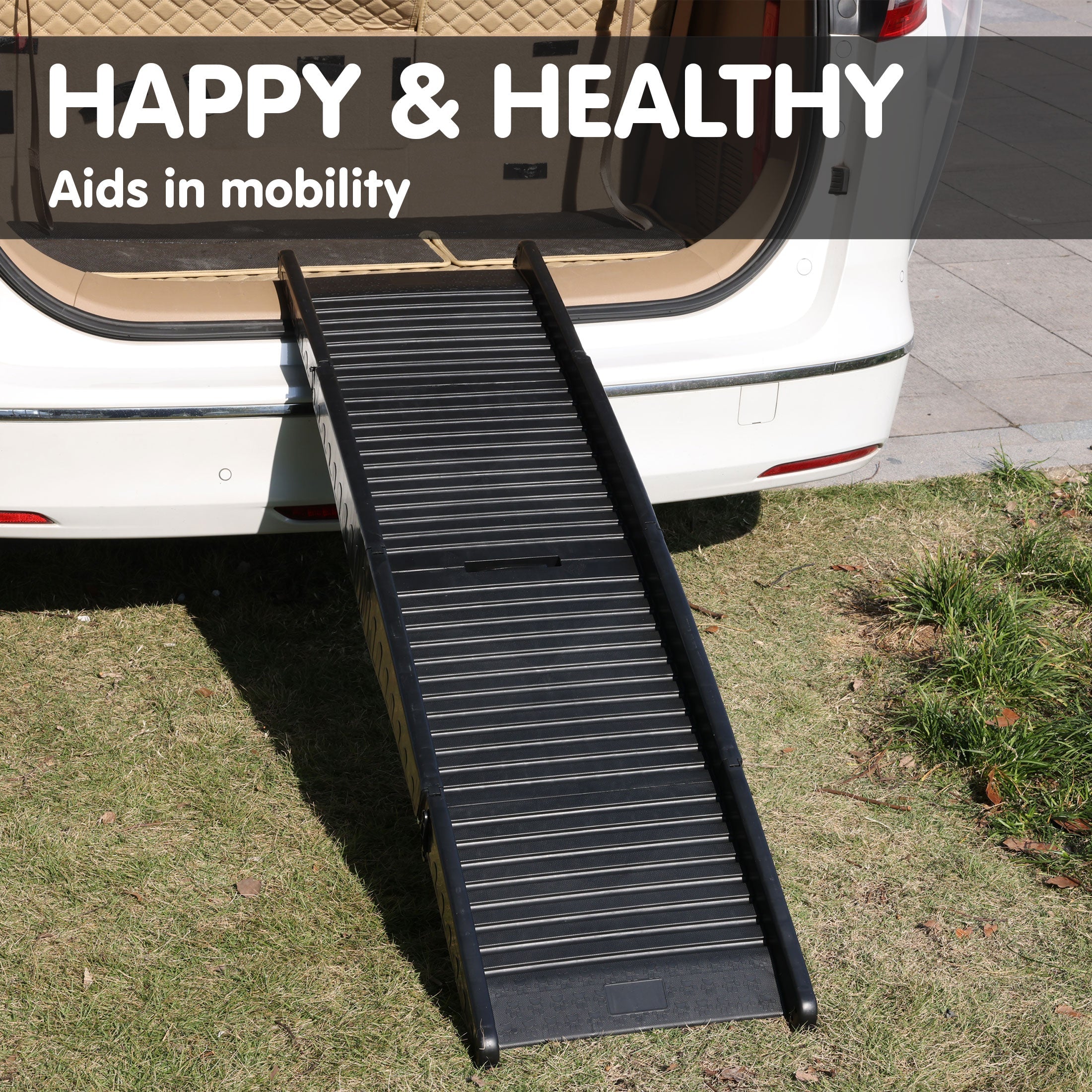 Furtastic 152cm Portable Dog Pet Ramp - Black Petsby | Pet Essentials