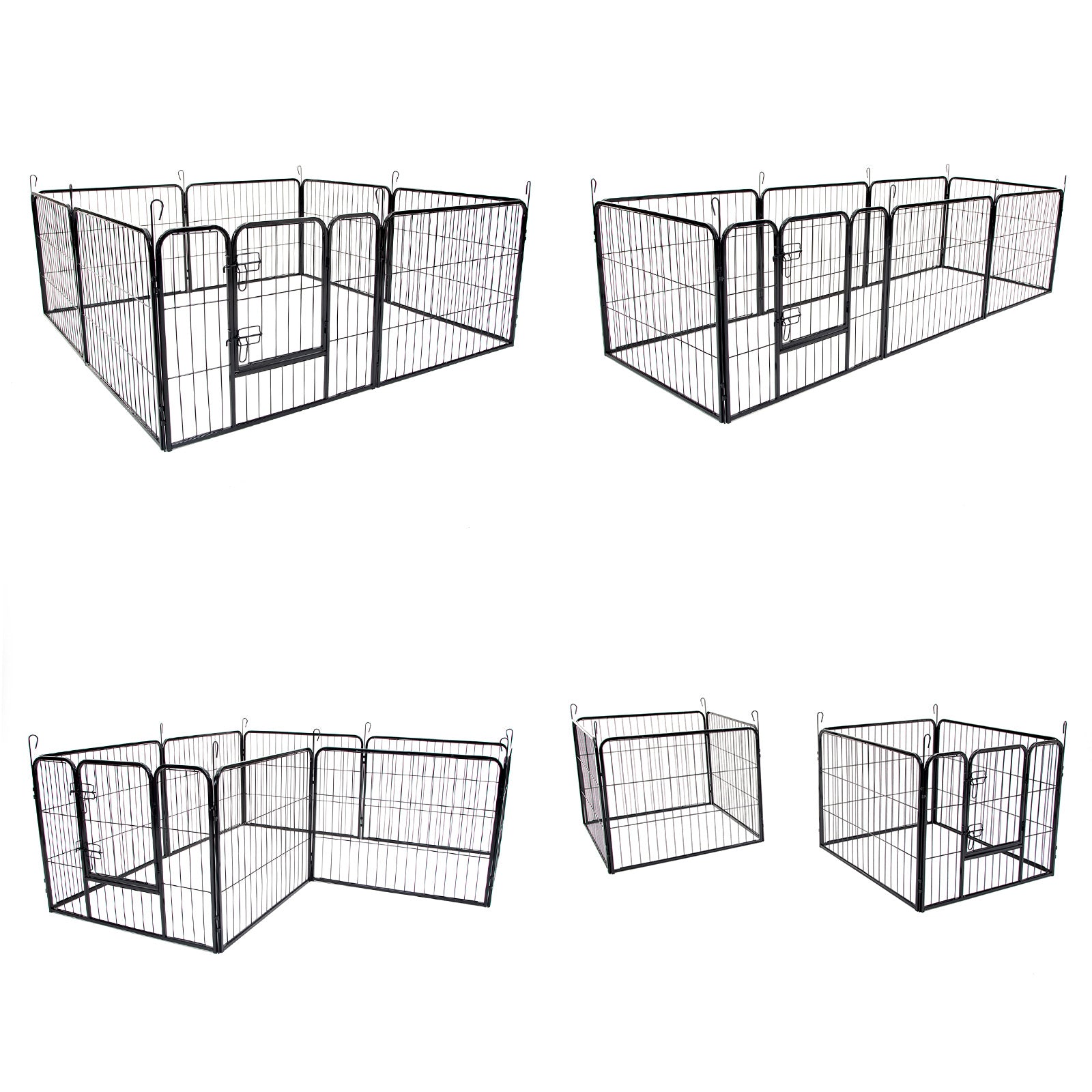 Paw Mate Pet Playpen Heavy Duty 31in 8 Panel Foldable Dog Exercise Enclosure Fence Cage