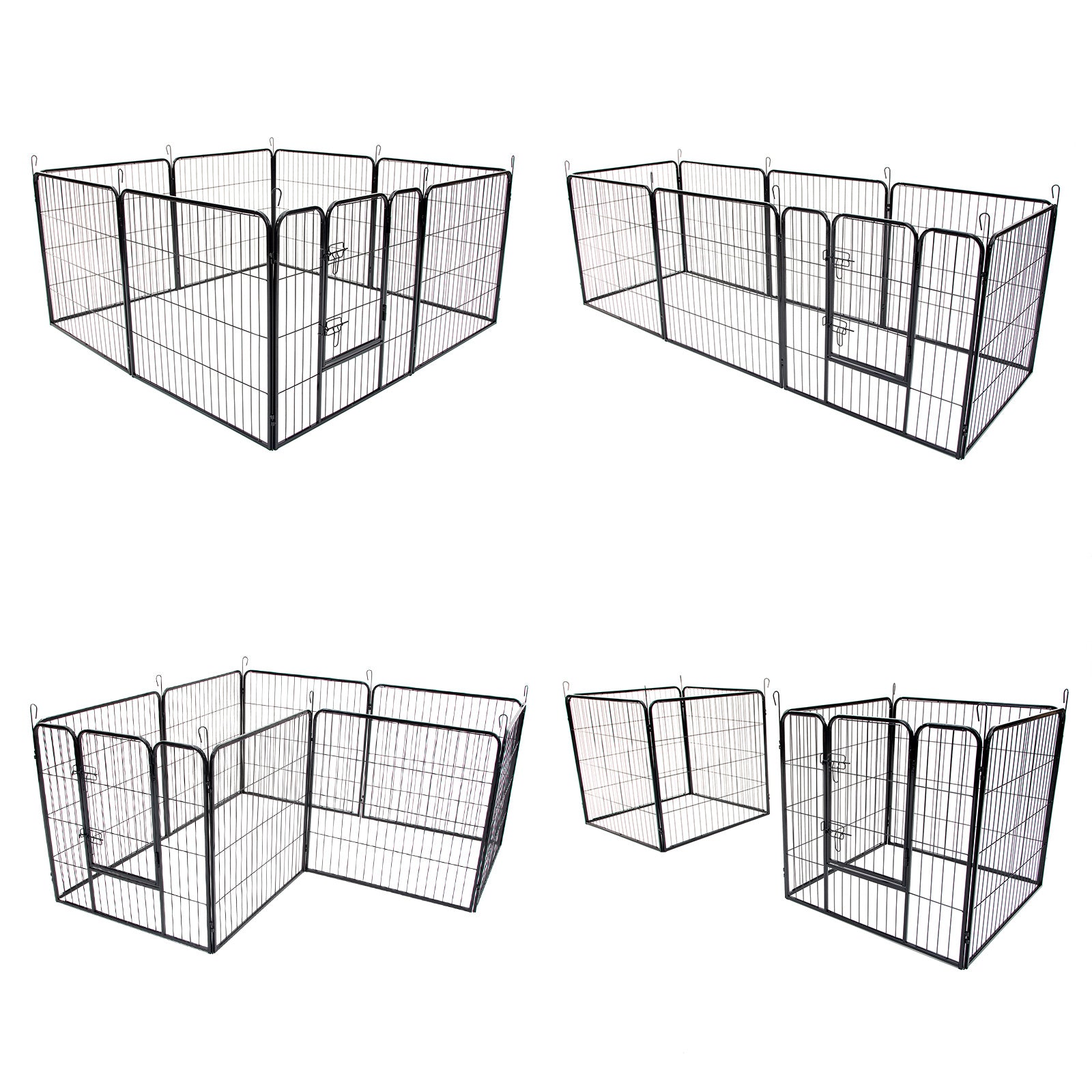 Paw Mate Pet Playpen Heavy Duty 32in 8 Panel Foldable Dog Exercise Enclosure Fence Cage