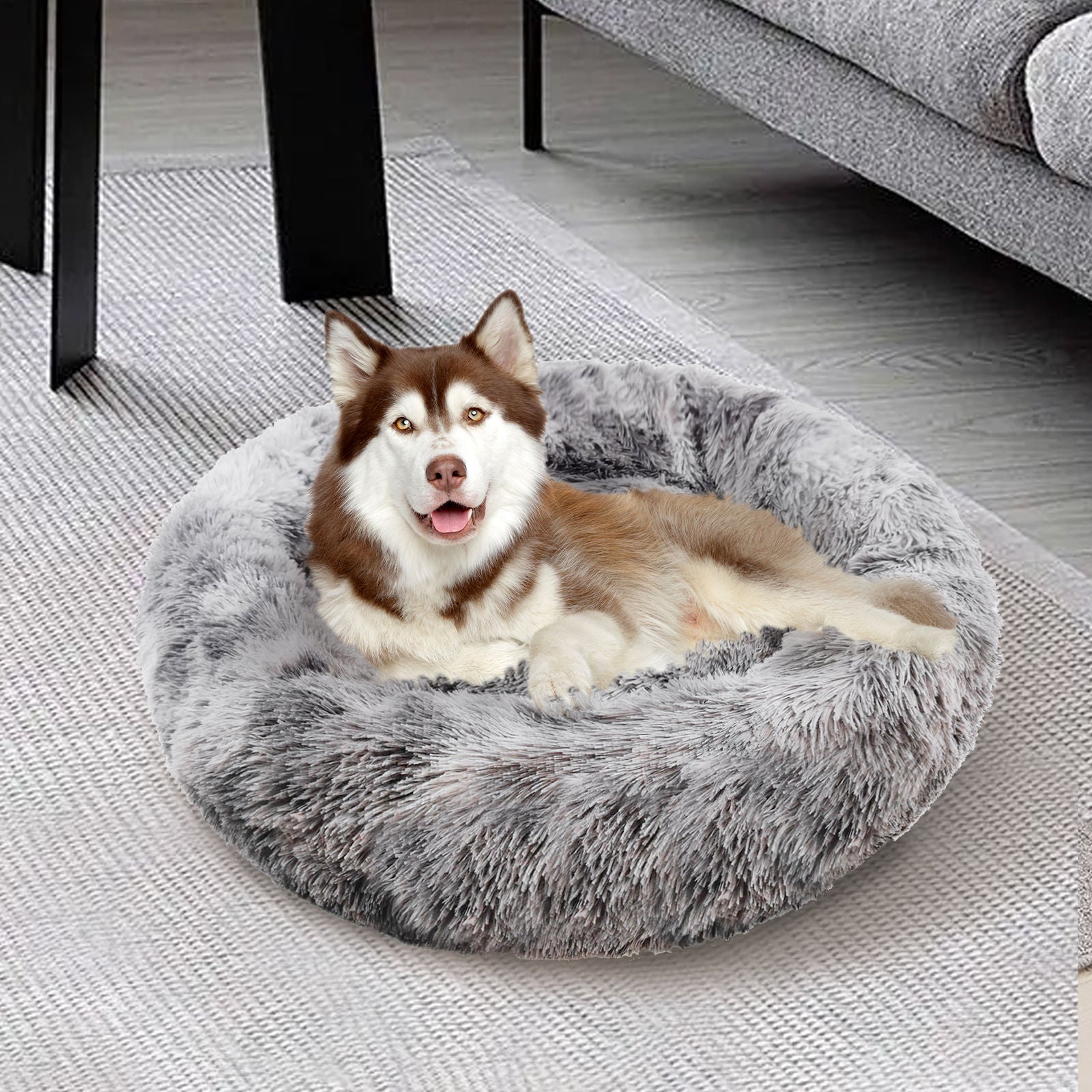 Pawfriends Pet Dog Cat Calming Bed Warm Soft Plush Sleeping Kennel Removable Washable 120cm