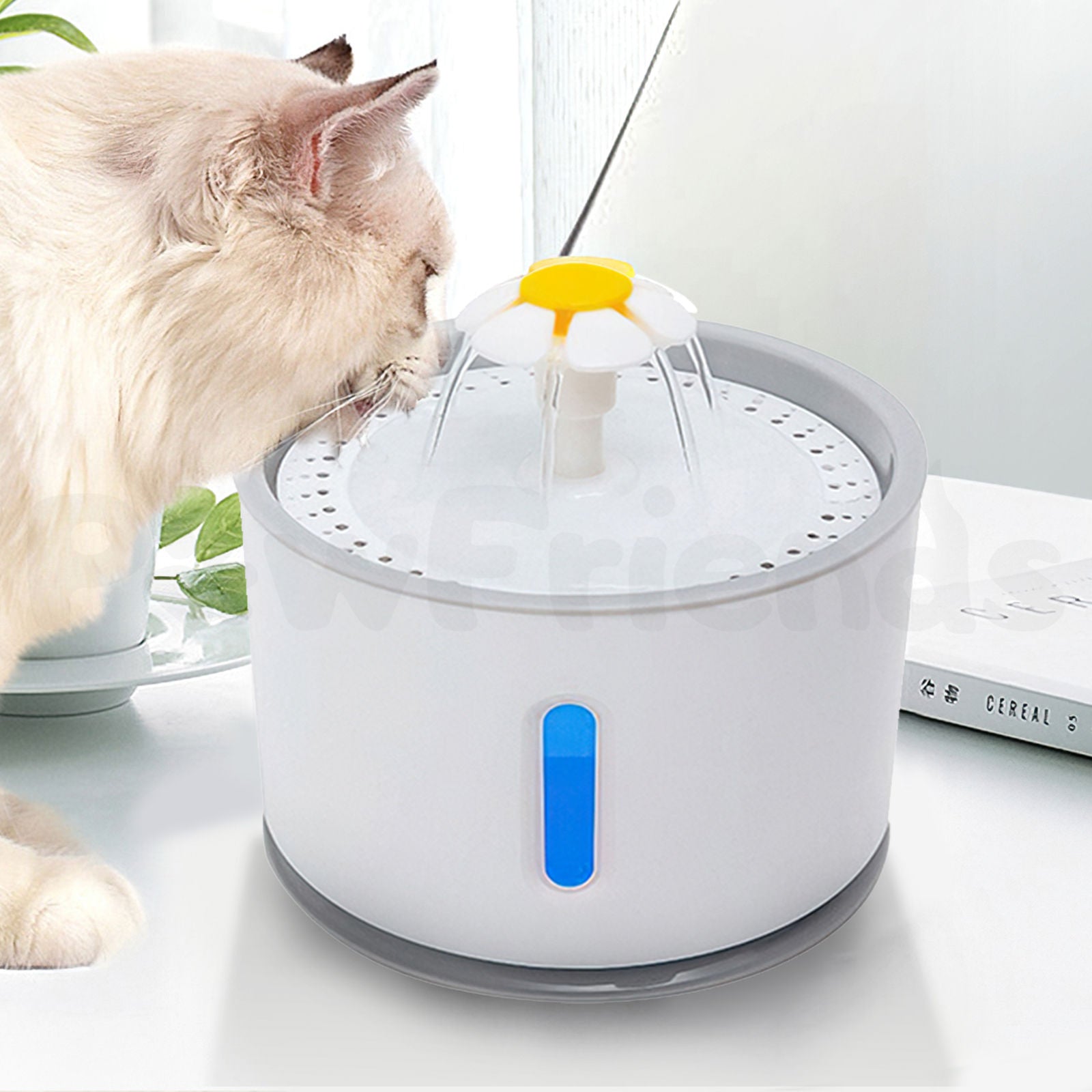 Pawfriends LED Automatic Electric Pet Water feeder Dog Cat Plastics Drinking Dispenser